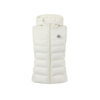 Hooded Ribbed Down Vest