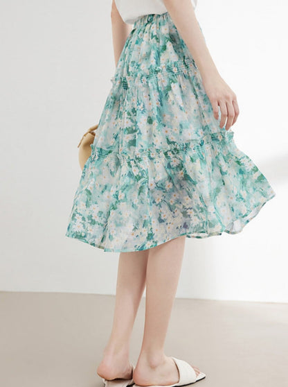 Mint Mambo Floral Skirt