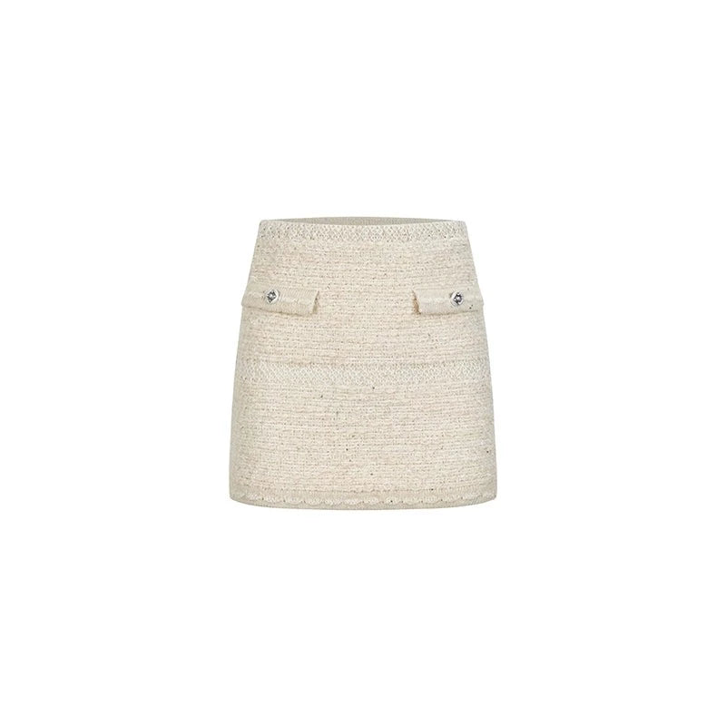 Wool Fragrance Jacket Skirt Two Piece Set