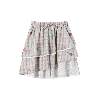 Lace-Tie Cotton Cardigan Matching Set