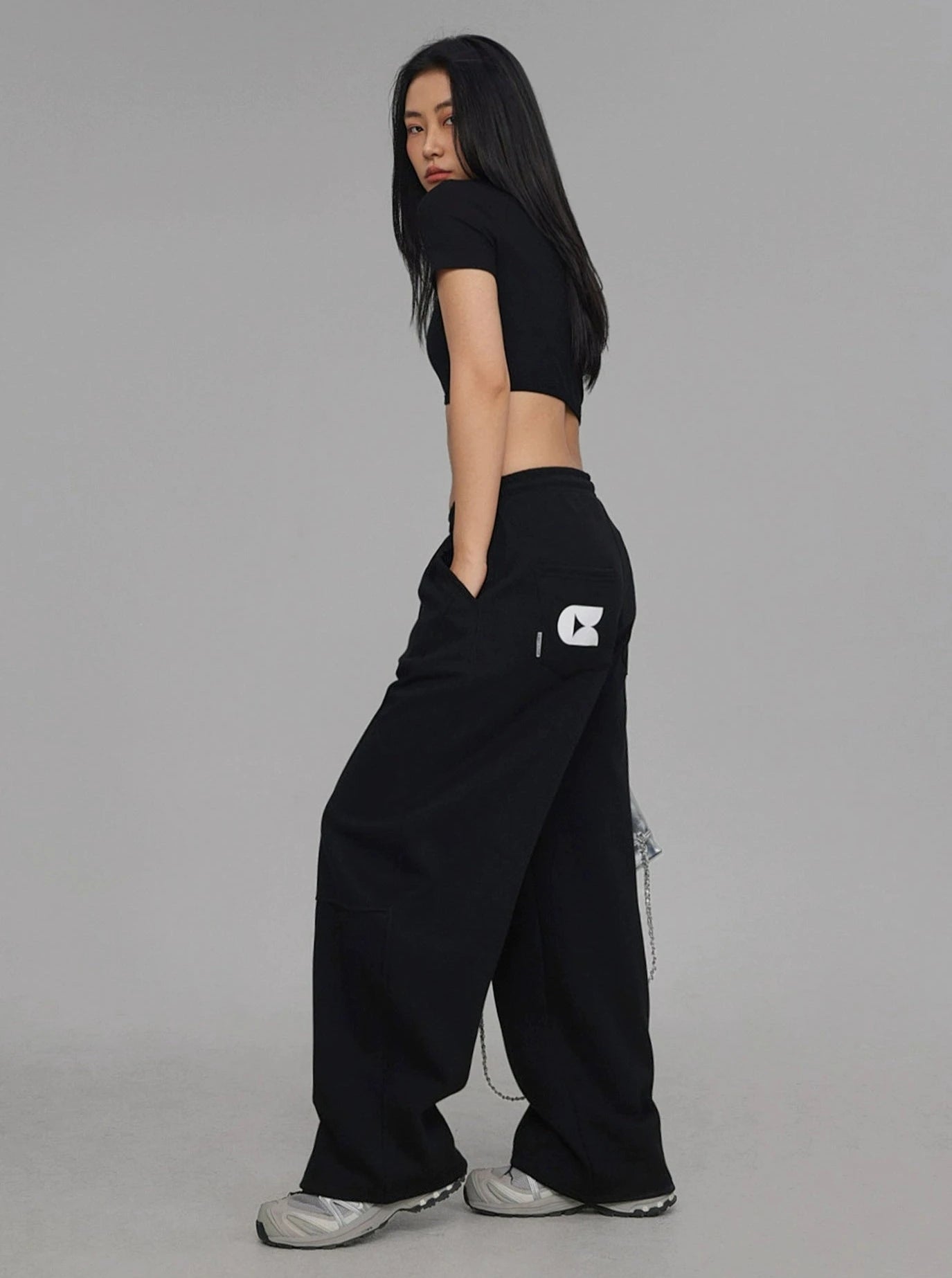 Black Sickle Hip-Hop Pants