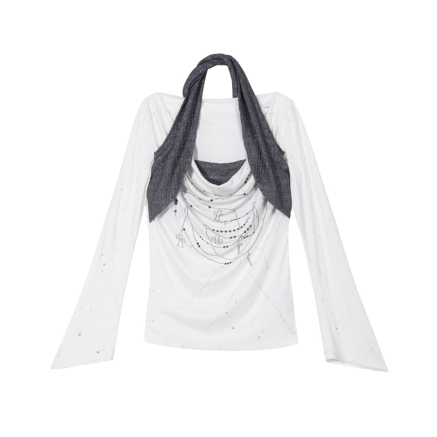 Diamond Collar Knit Top