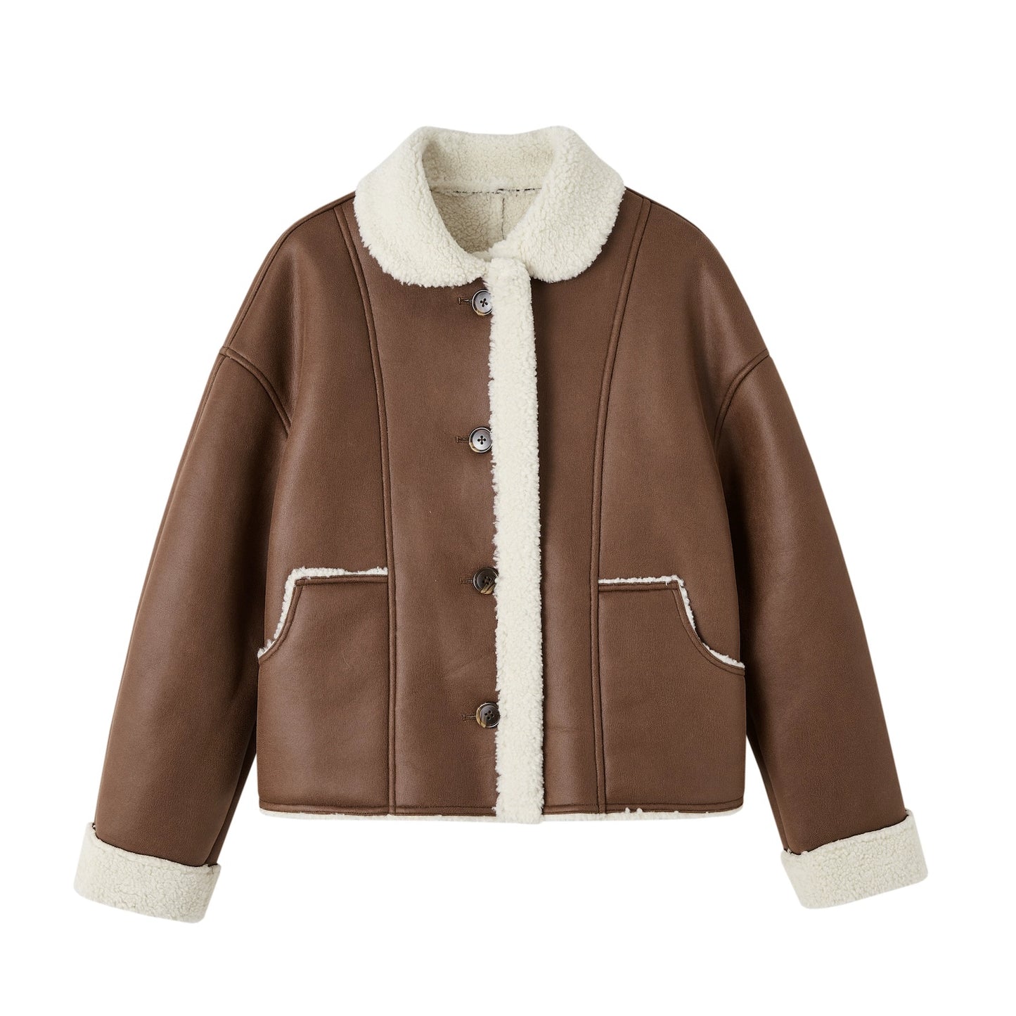 Lapel Detail Fur Jacket