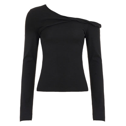 Asymmetrical Twist Slim-Fit Top
