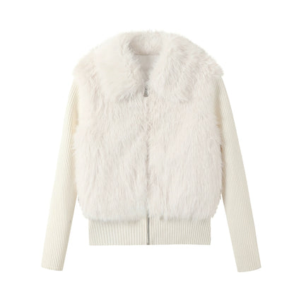 Warm Knitted Cotton Padded Jacket Set-Up