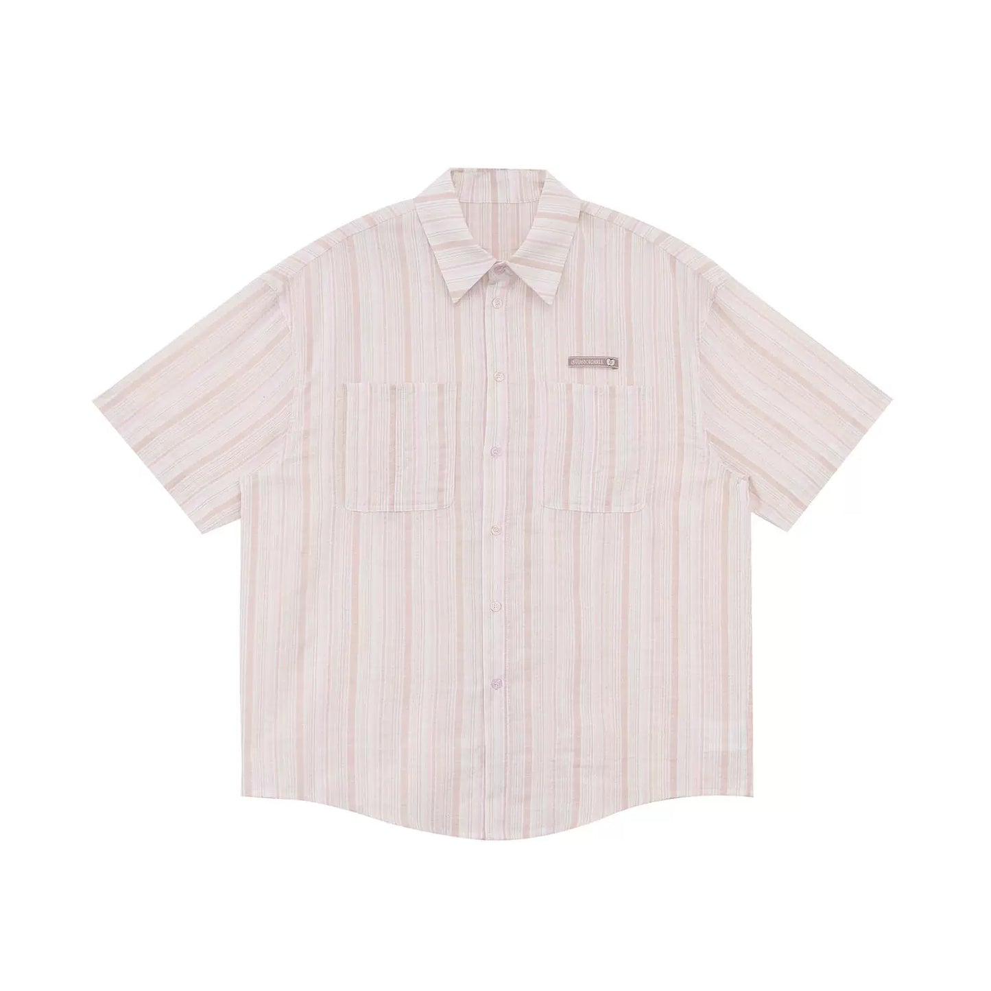 Vertical Stripe Colorful Button Shirt