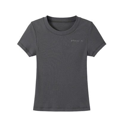 Embroidered Letter Tee