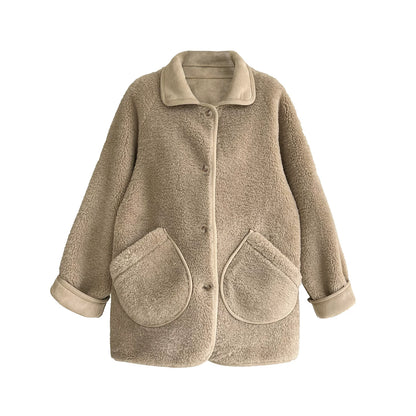 Retro Suede Lamb Wool Coat