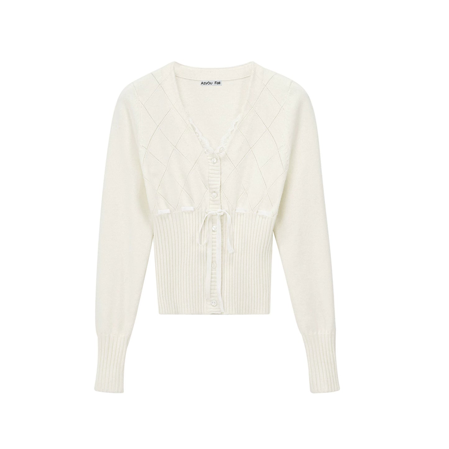 French Lace V-Neck Cardigan