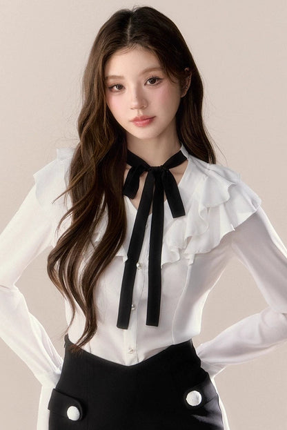 Completo camicia con vita alla francese e gonna a sirena