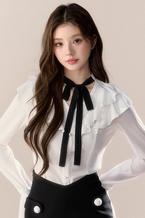 Completo camicia con vita alla francese e gonna a sirena