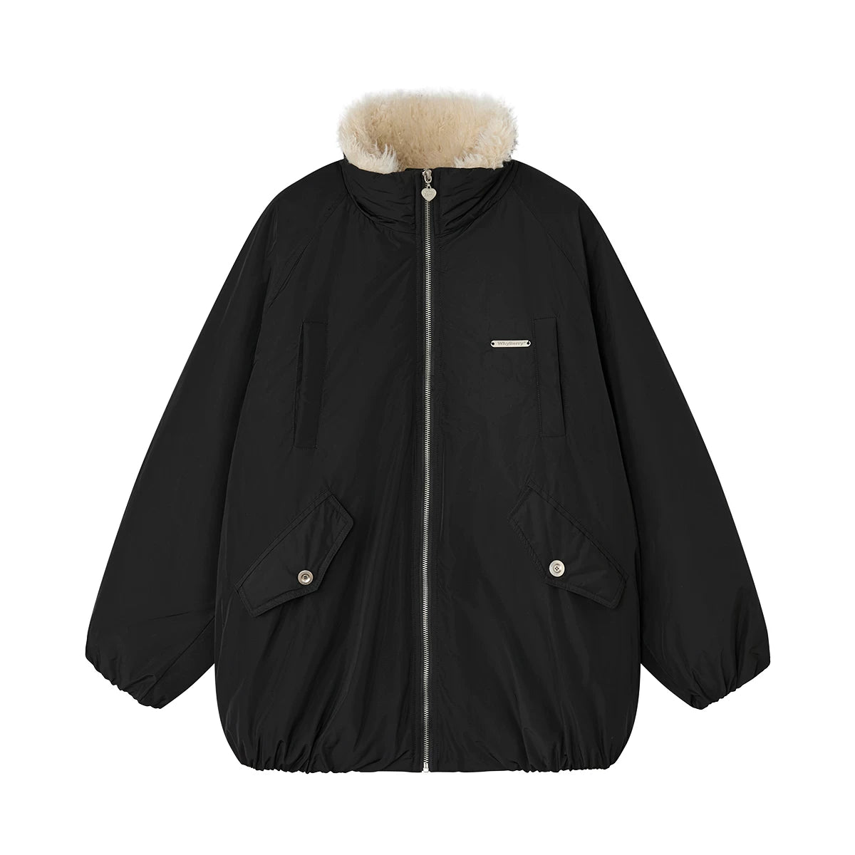 Cocoa Mousse Fur-Lined Jacket