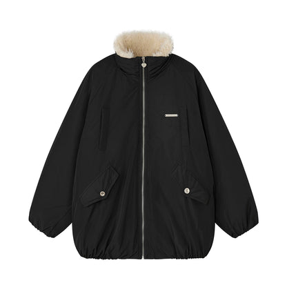 Cocoa Mousse Fur-Lined Jacket