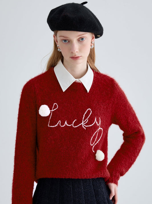 Weihnachtspullover Red Strick -Pullover