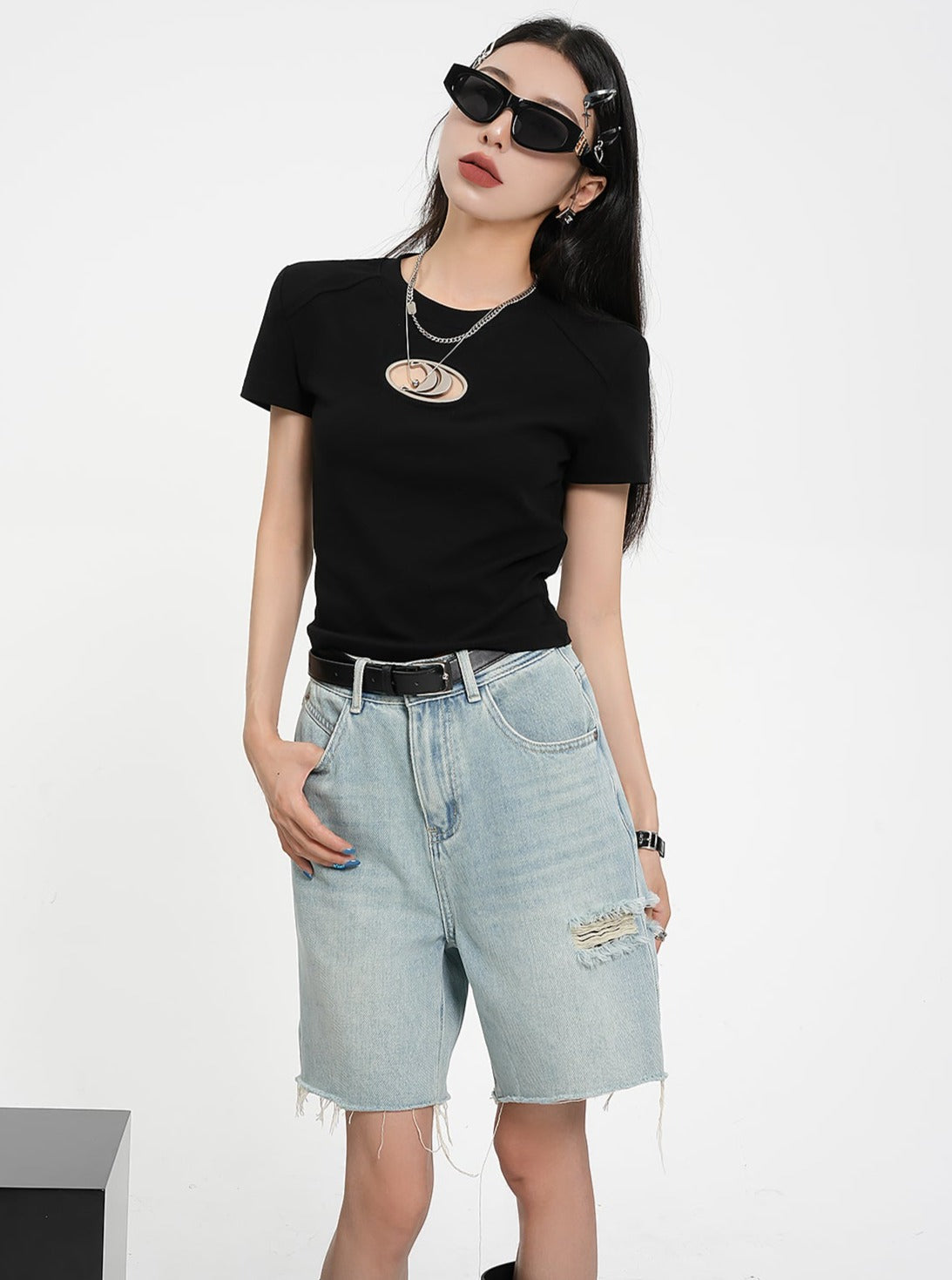 Raw Edges High Waist Jeans