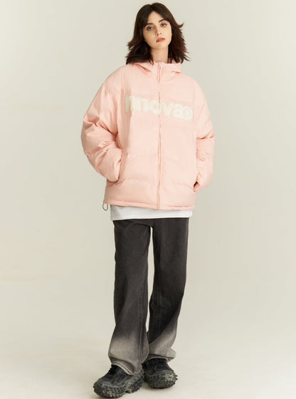 Basic LOGO hooded thick coat