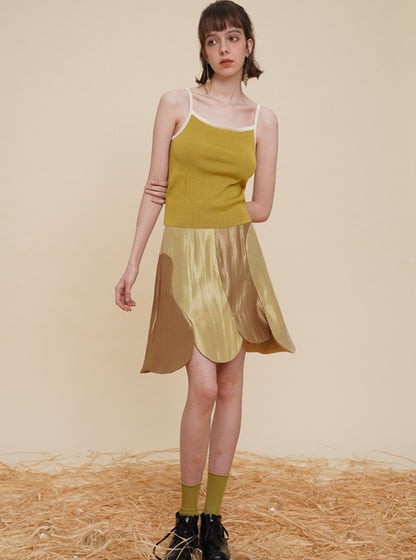 Curry Spring Summer A-Line Slim Skirt