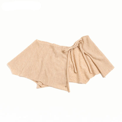 Doll Collar Knitted Cardigan Set-Up