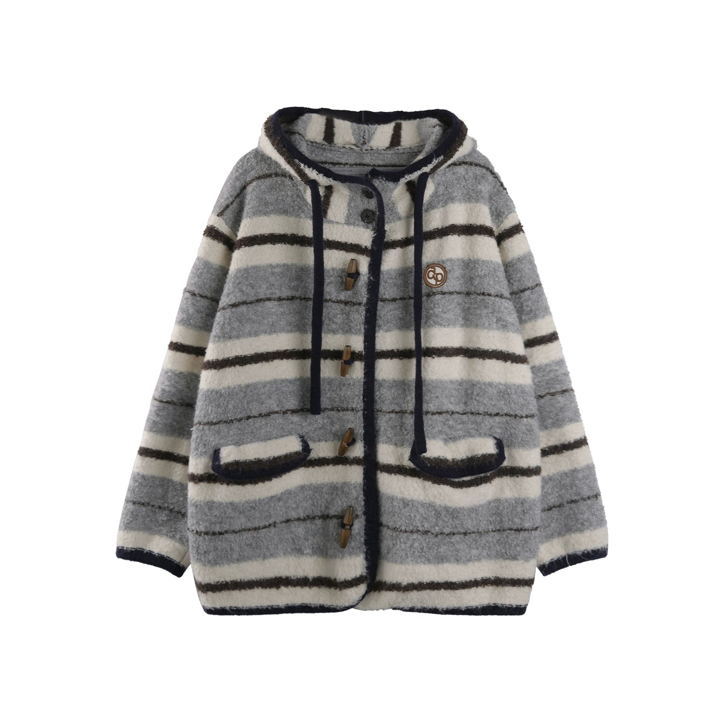 Melard Striped Hooded Coat