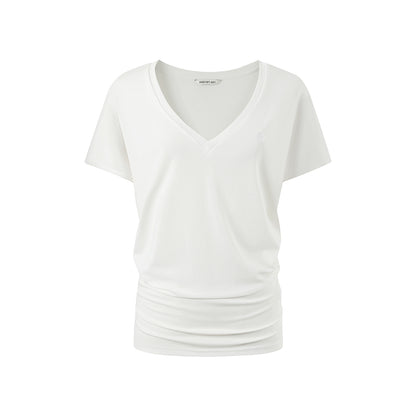 Effortless V-Neck Bat Sleeve Top