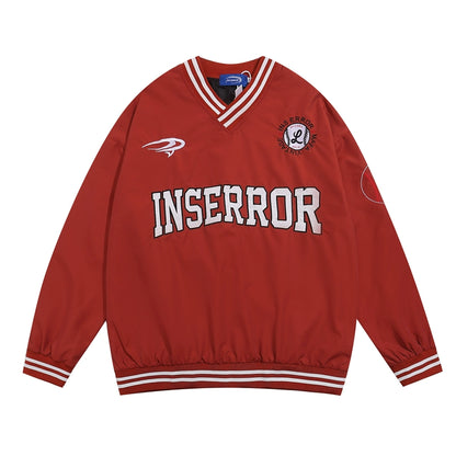 Amerikaner Retro V-Ausschnitt Sweatshirt