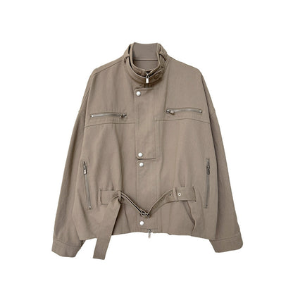 Silhouette Distressed Lace-Up Jacket