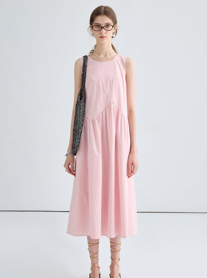 Temperament Irregular Stitched Vest Dress