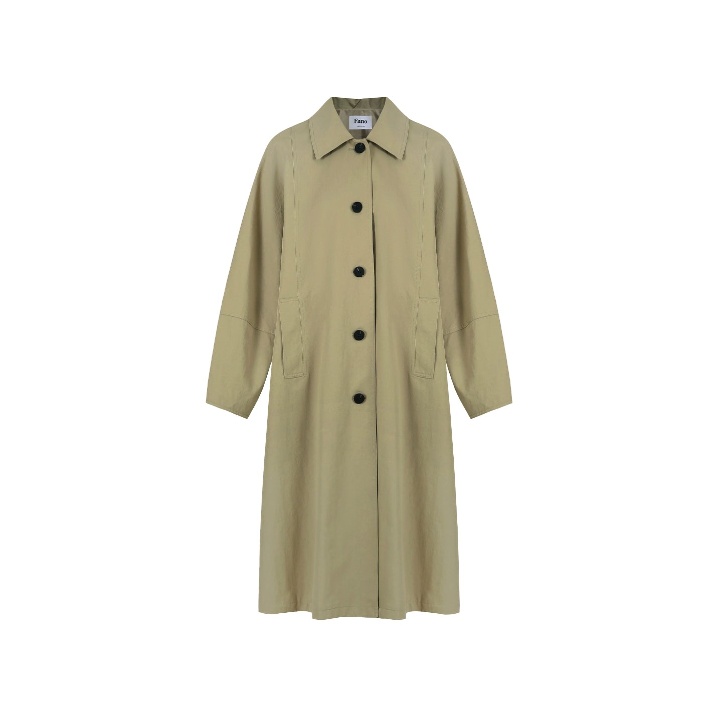 Cotton Brocade Minimal Trench Coat