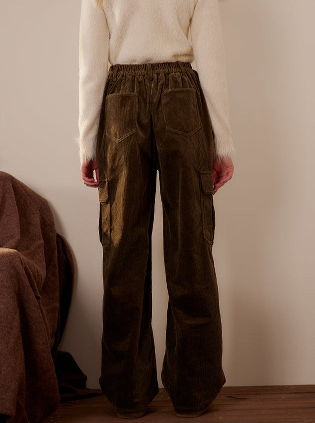 American Corduroy Versatile Wide-leg Pants