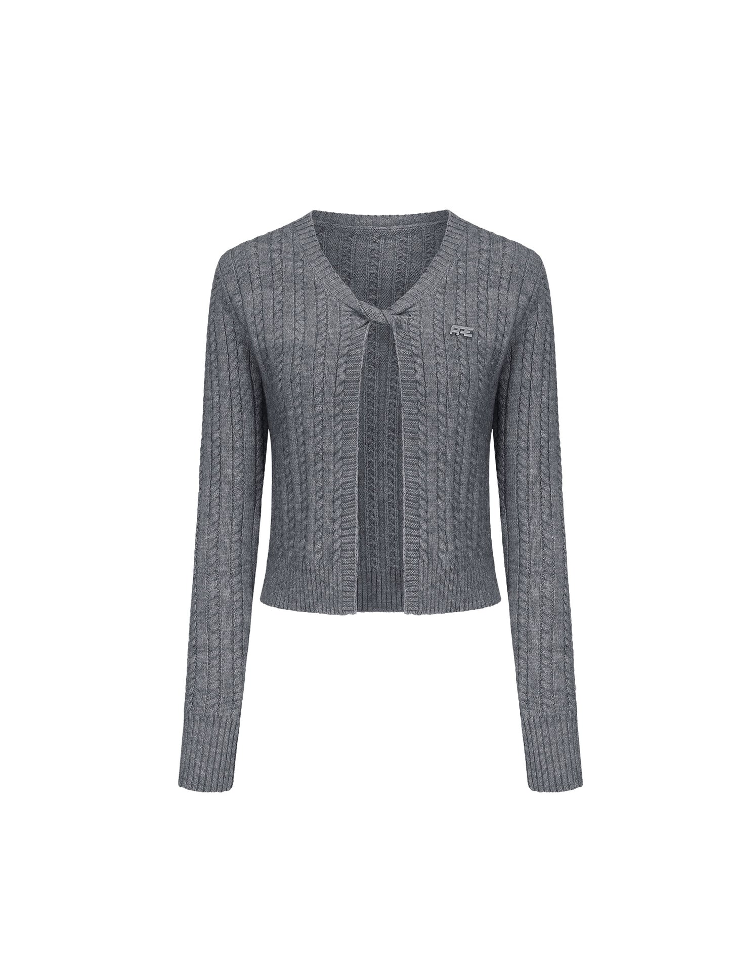 Twist Gray Womens Cardigan