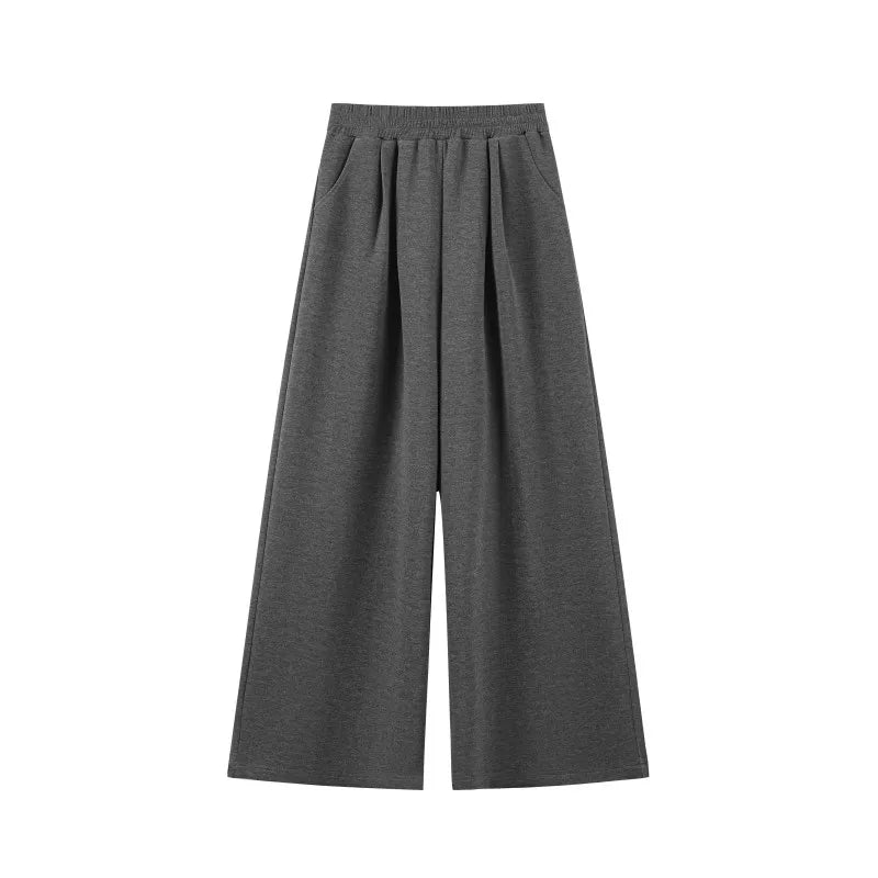 Gray Knitted Sporty Suit Set-Up