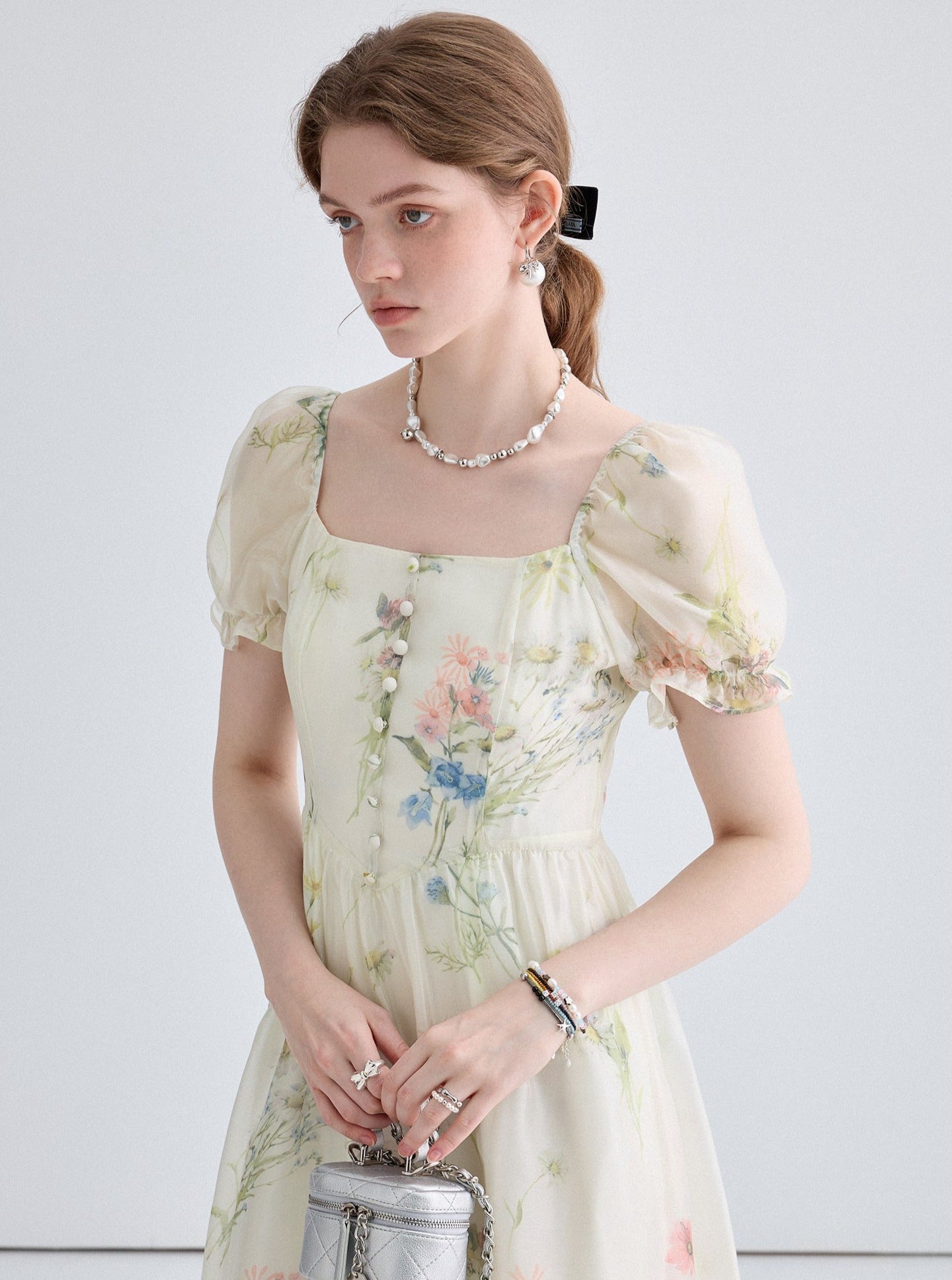 Square Neck Tea Break Dress