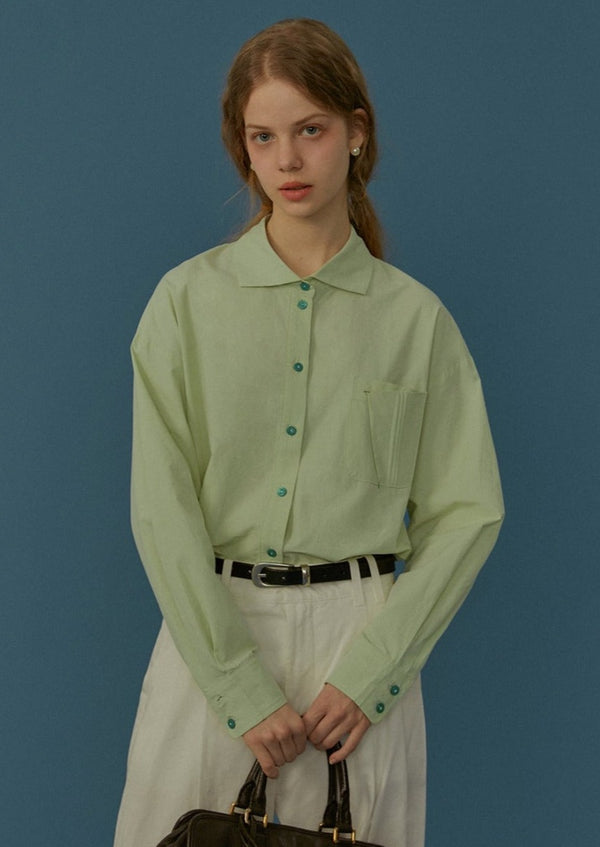 Contrasting button-down shirt