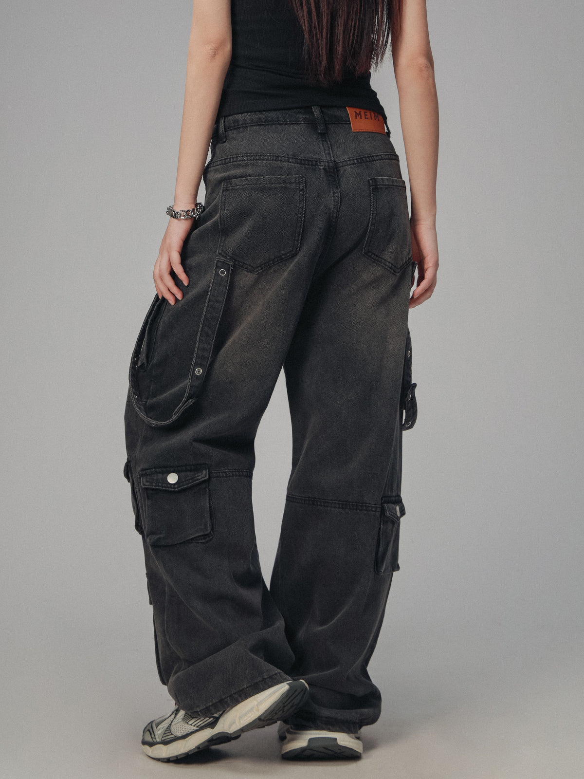 American Wash Distressed Jeans-Hose