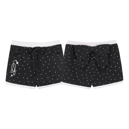 Detachable Polka Dot Peplum Shorts