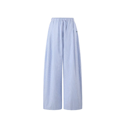 Pantaloni a Righe Color Bacca Chiaro