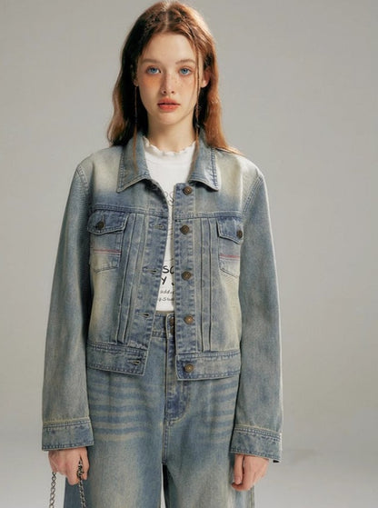 Retro -Jeansjacke