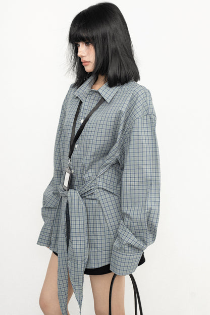 Casual Lace-up Design Shirt