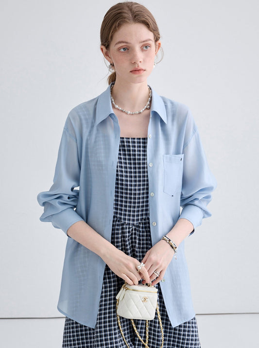 Loose and Slim Design Lapel Shirt