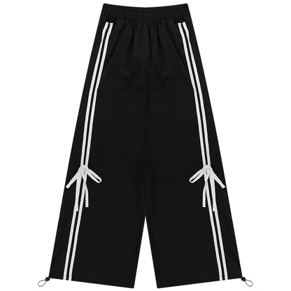 Retro Draped Wide-Leg Sweatpants
