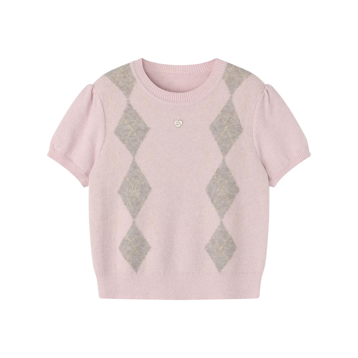 Gestepptes Strickoberteil mit Twilight-Blumenmuster