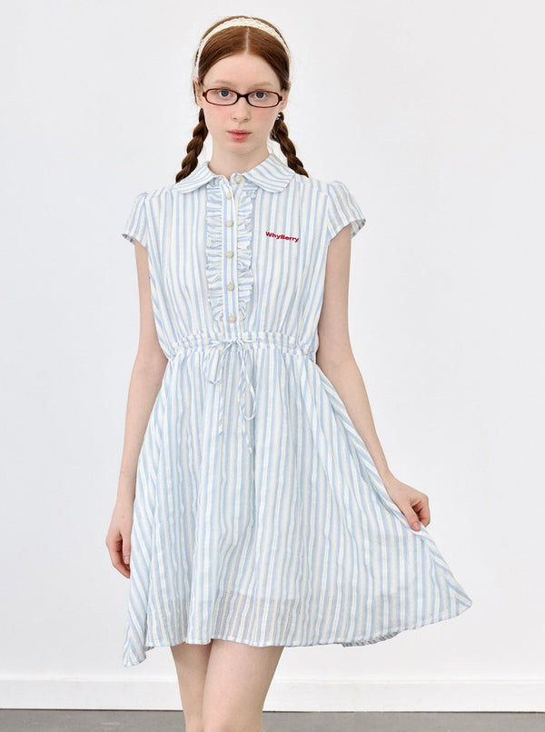 Blue White Plaid Preppy Dress