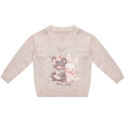 Autumn Apricot V-Neck Sweater