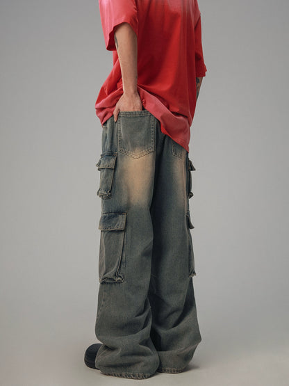 Retro Dyed Straight Leg Cargo Pants