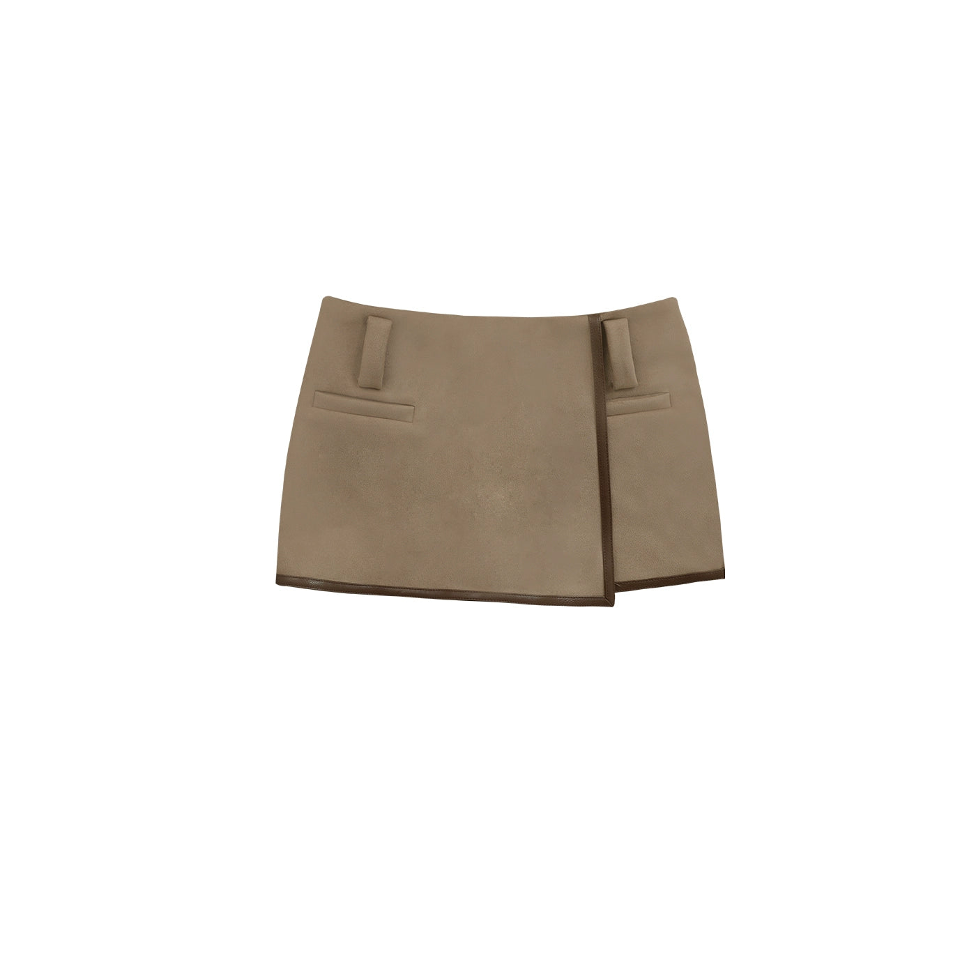 Spice Girl Khaki Suede Skirt
