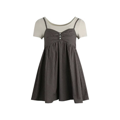 Fake Two-Piece Cotton Top