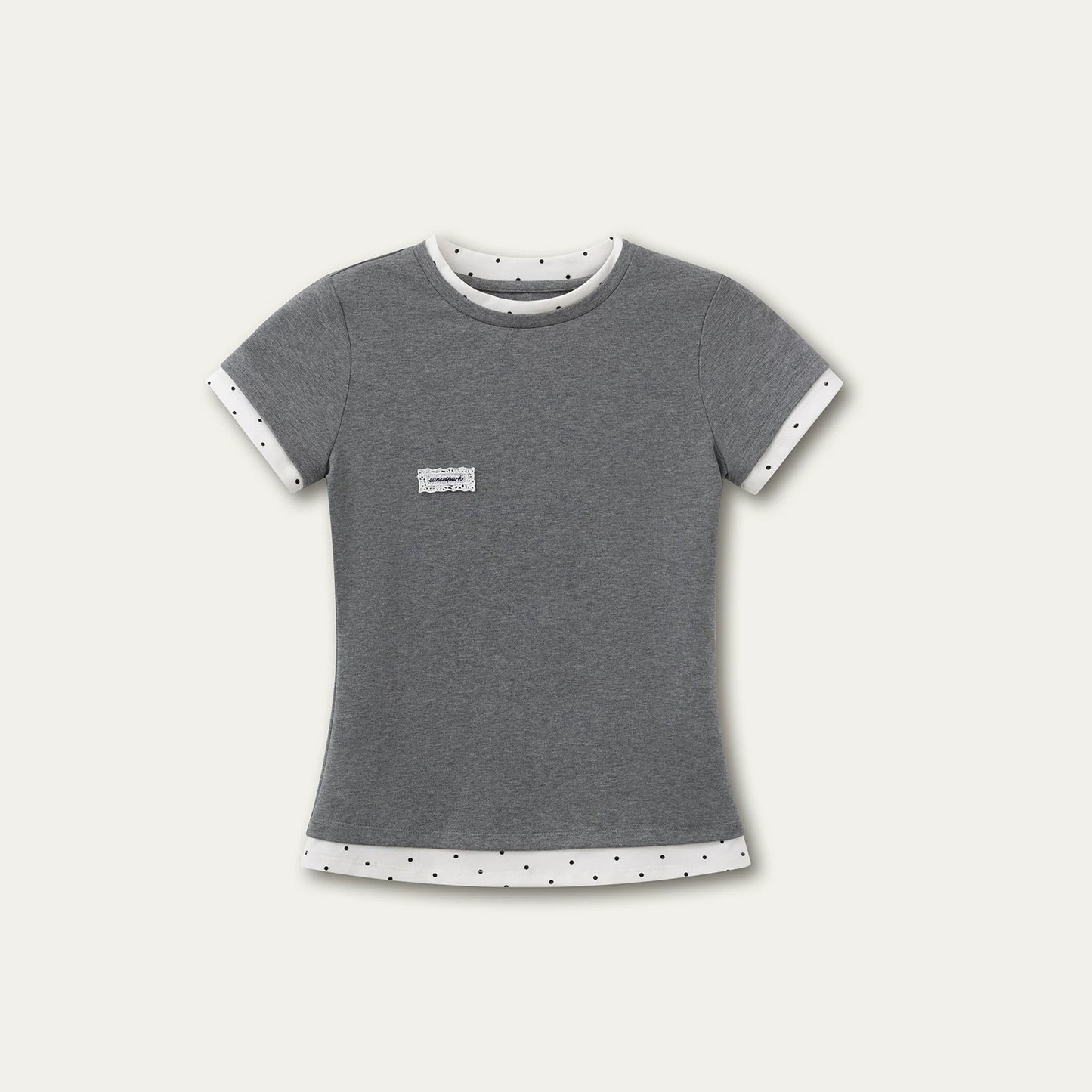 Contrasting Cotton Slim-Fit Top