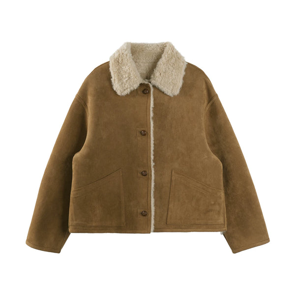 Color-Blocked Reversible Wool Jacket