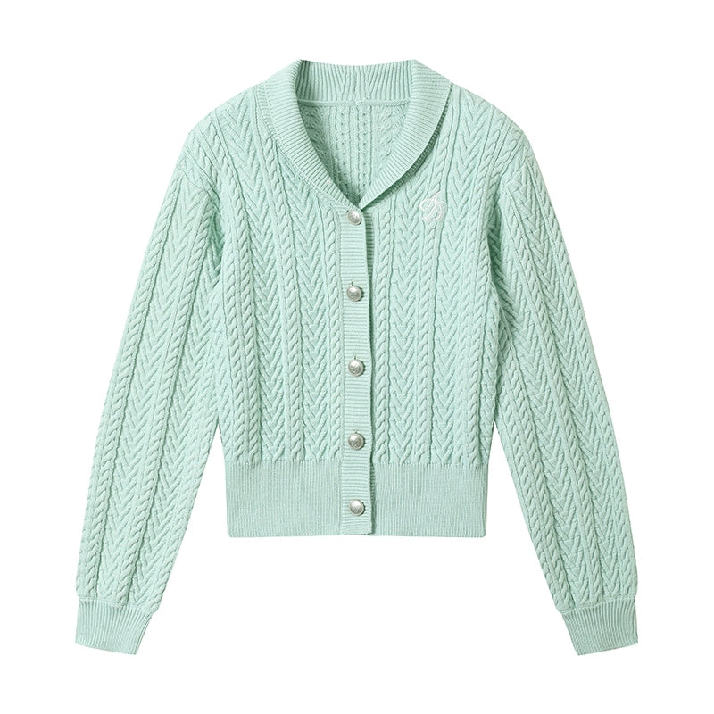 Original Preppy Fruit Collar Cardigan