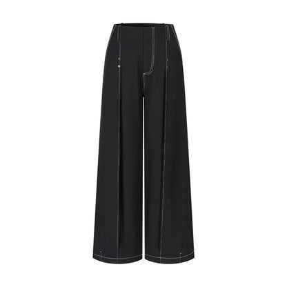 Double Pleated Wide-Leg Pants